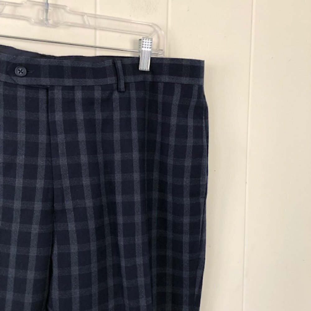 English Laundry Mens Dress Pants Wool Checkered 44R - 37W - Picture 5 of 8